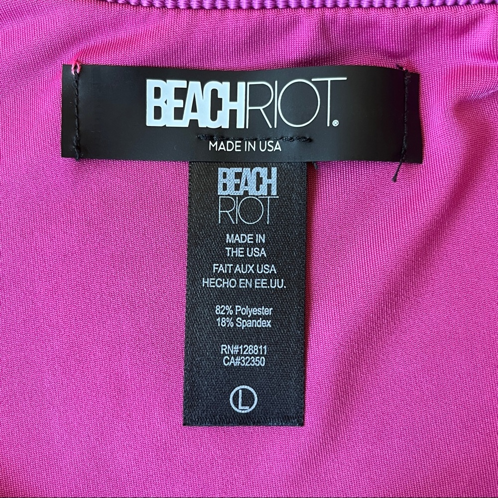 Beach Riot One-Shoulder One-Piece Swimsuit in Magenta - Picture 2 of 4